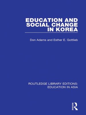 cover image of Education and Social Change in Korea